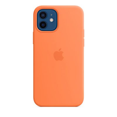 Силиконов калъф за Apple iPhone 12 и 12 Pro - оранжев
