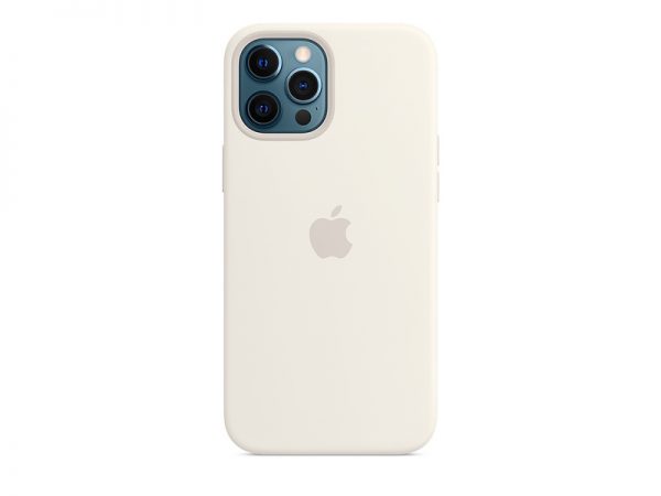 Силиконов калъф за Apple iPhone 12 Pro Max - бял