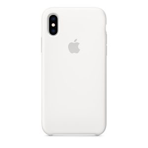 Силиконов калъф за Apple iPhone Xs - бял