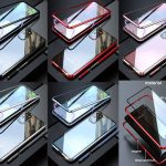 Алуминиев магнитен калъф за Samsung Galaxy S20 - червен