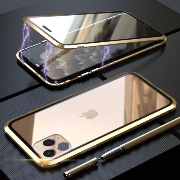 Калъф с магнитно затваряне за iPhone 14 Pro златен изглед