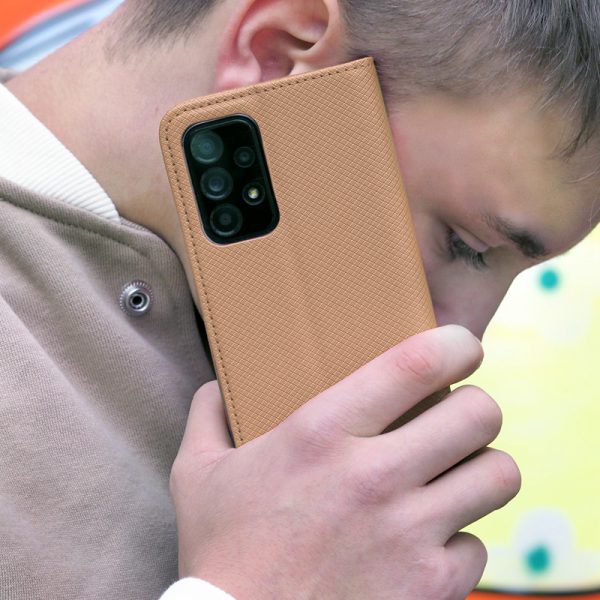 Калъф тефтер за Xiaomi Mi 10T 5G златен телефон