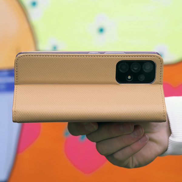 Калъф тефтер за Xiaomi Redmi Note 10 5G златен стойка