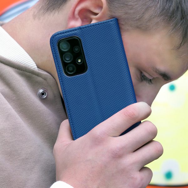 Калъф тефтер за Xiaomi Redmi Note 10 5G син телефон