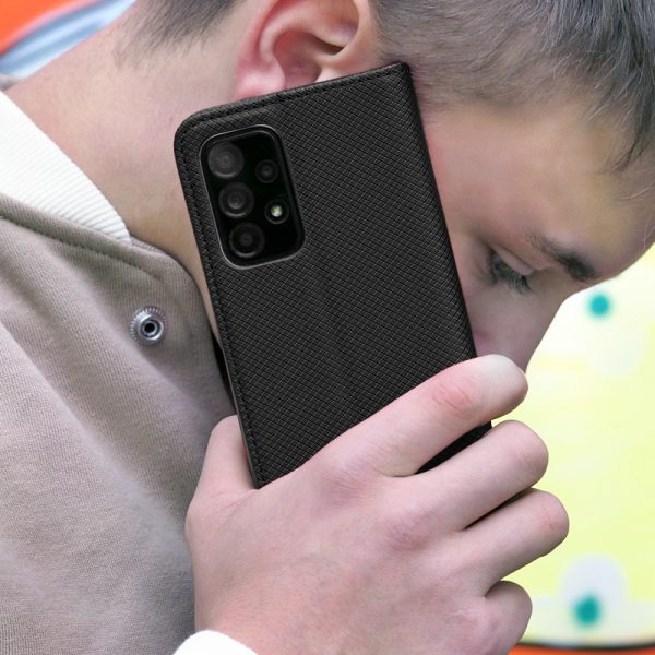Калъф тефтер за Xiaomi Redmi Note 10 черен телефон