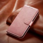 Кожен калъф за Samsung Galaxy S21 FE - розов