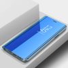 Огледален смарт калъф за Samsung Galaxy S21 FE син отпред 3