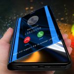 Огледален смарт калъф за Samsung Galaxy S22 Plus 5G син