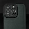 Кожен калъф за iPhone 14 Pro Max зелен камера