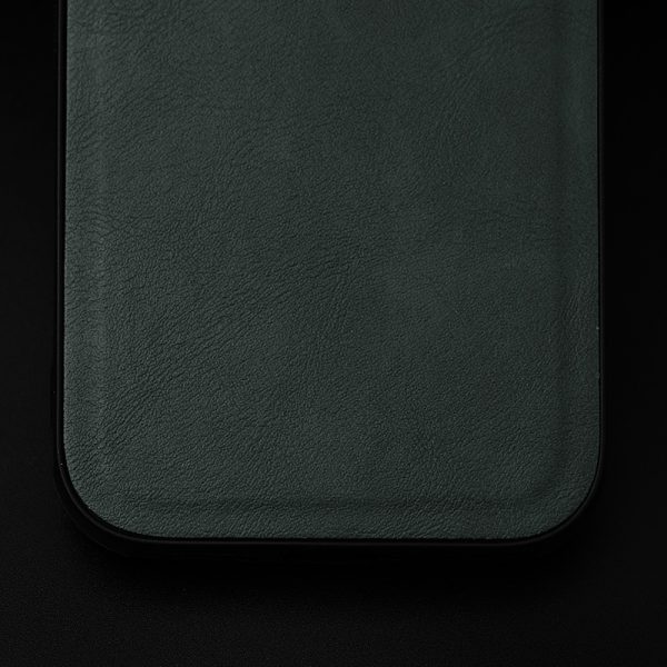 Кожен калъф за iPhone 12 Pro зелен кожа