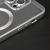 Прозрачен силиконов калъф за iPhone 15 Pro Max сребърен копчета