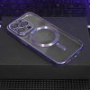 Прозрачен силиконов калъф за iPhone 15 лилав