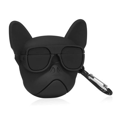 Калъф за airpods pro 2 черно куче с очила