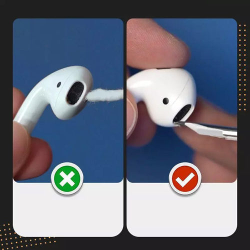 Комплект за почистване на слушалки начин