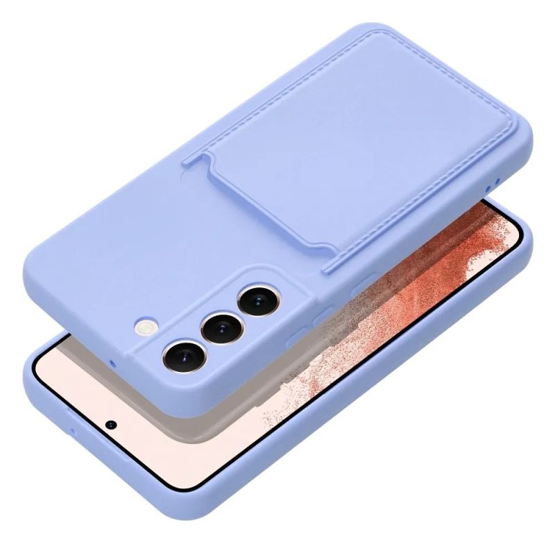 Кожен калъф с джоб за Samsung Galaxy S23 Ultra син