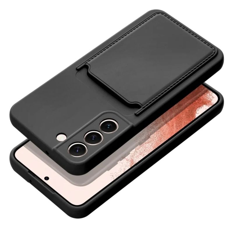 Кожен калъф с джоб за Samsung Galaxy S23 Ultra черен
