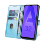 Кожен калъф тефтер за Samsung A24 светлосин отворен