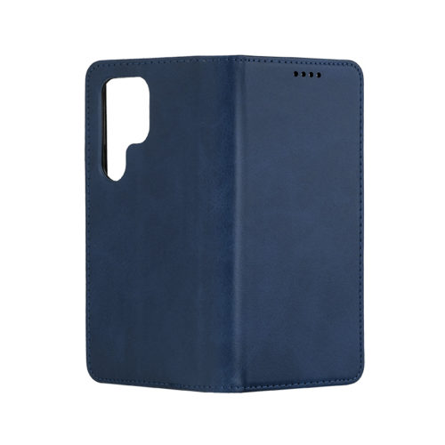 Кожен калъф с магнитен капак за Xiaomi 13 син камера