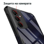 Удароустойчив калъф с прозрачен гръб за Samsung Galaxy A15 защита на камерата