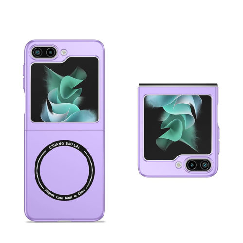 Калъф с MagSafe за Samsung Galaxy Z Flip 5 лилав красив дизайн