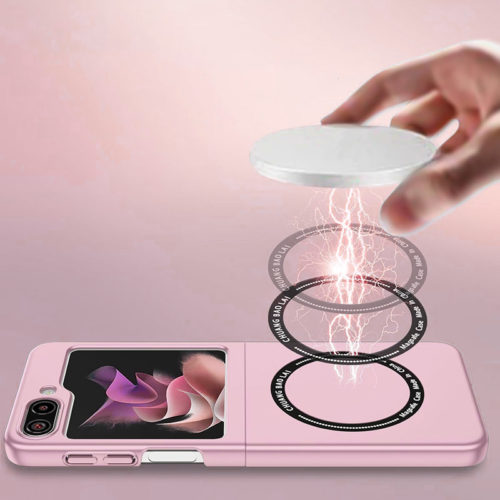 Калъф с MagSafe за Samsung Galaxy Z Flip 5 розов магнитно зареждане