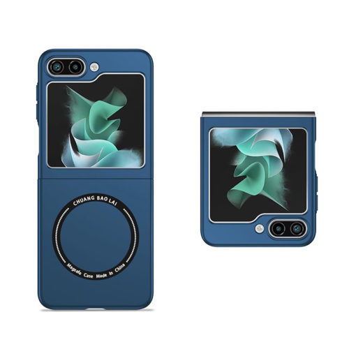 Калъф с MagSafe за Samsung Galaxy Z Flip 5 син красив дизайн