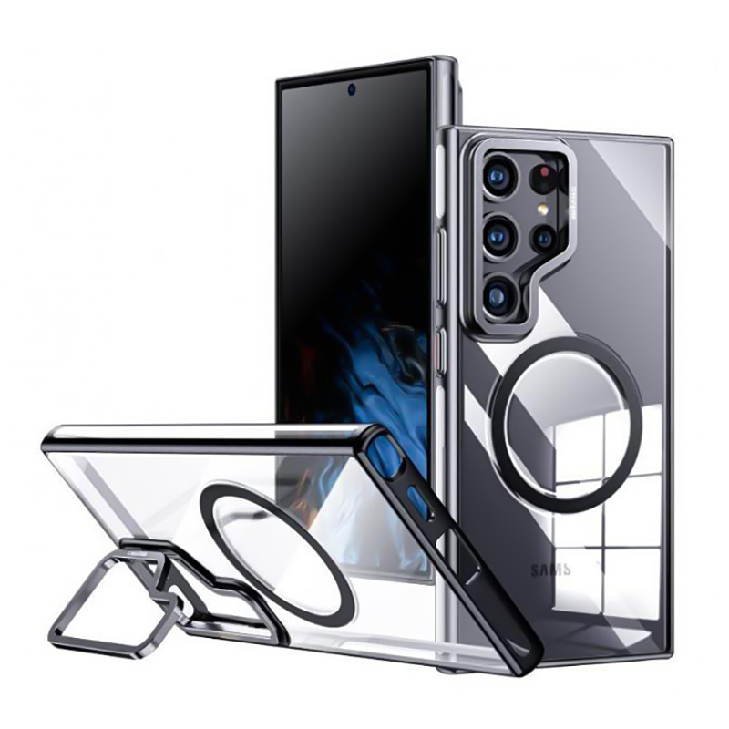 Луксозен калъф с magsafe и стойка за Samsung Galaxy S24 Ultra
