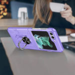 Удароустойчив калъф с ринг за Samsung Galaxy Z Flip 5 лилав стойка