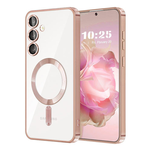 Луксозен калъф с Magsafe за Samsung Galaxy S24 Plus розов