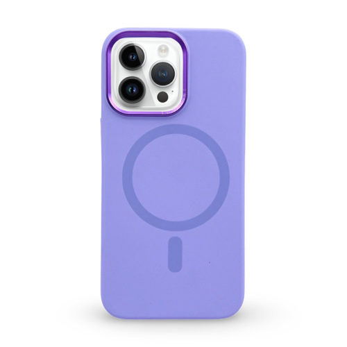 Луксозен премиум калъф с Magsafe за iPhone 15 Pro Max светло лилав