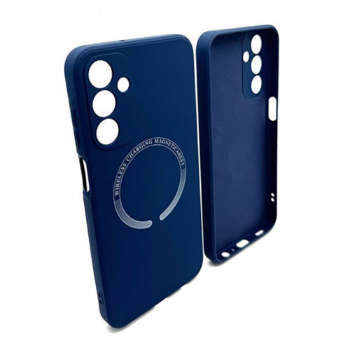 Луксозен силиконов калъф с Magsafe за Samsung Galaxy A14 син