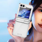 Луксозен прозрачен калъф за Samsung Galaxy Z Flip 6 сребърен гръб