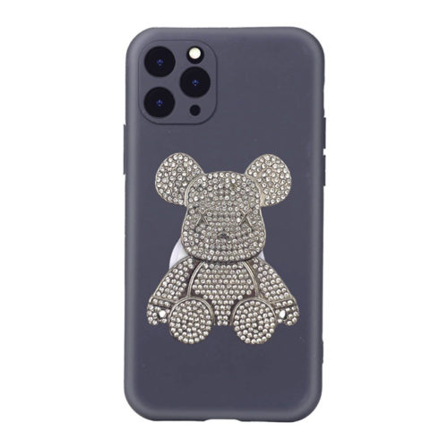 Луксозен попсокет Мече с кристали калъф