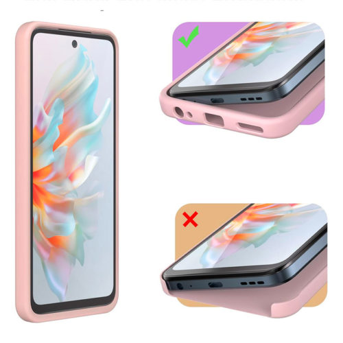 Силиконов калъф за Motorola Moto G85 пепел от рози пълна защита