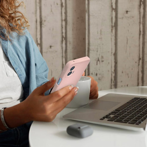 Силиконов калъф за Motorola Moto G85 пепел от рози телефон