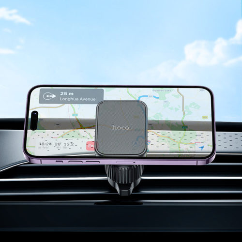 Магнитна стойка за парно на автомобил в действие