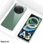 Прозрачен калъф с подсилени ъгли за Xiaomi Redmi A3 телефон