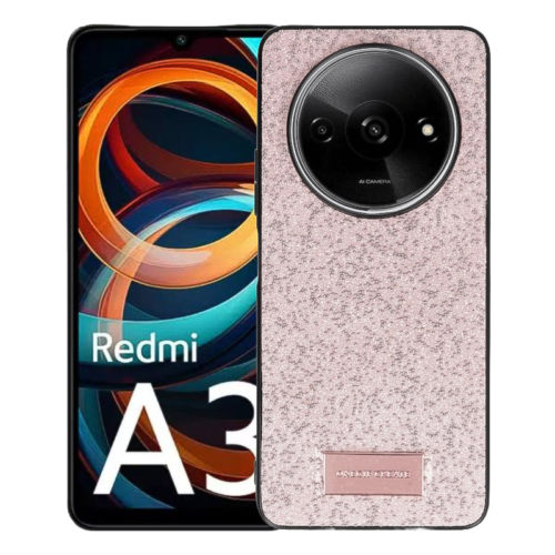 Розов калъф с кристали за Xiaomi Redmi A3