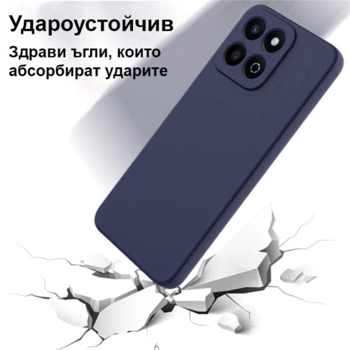 Силиконов калъф за Honor 200 Smart син удароустойчив