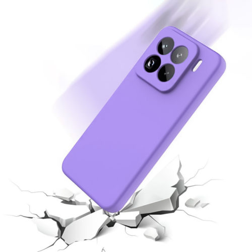 Силиконов калъф за Xiaomi 15 лилав предпазва при падане