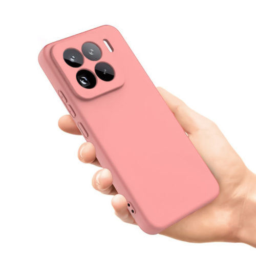 Силиконов калъф за Xiaomi 15 розов добър захват