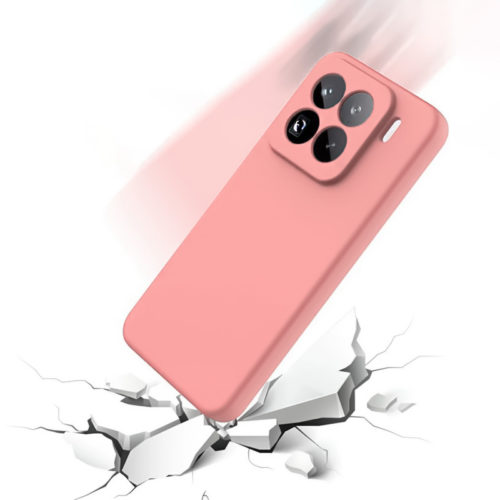 Силиконов калъф за Xiaomi 15 розов предпазва при падане