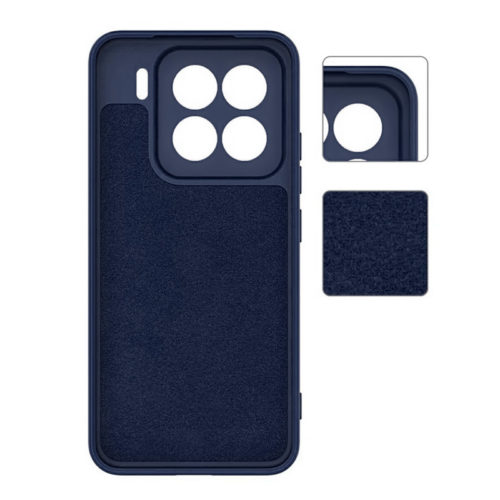 Силиконов калъф за Xiaomi 15 син вътрешна мека част