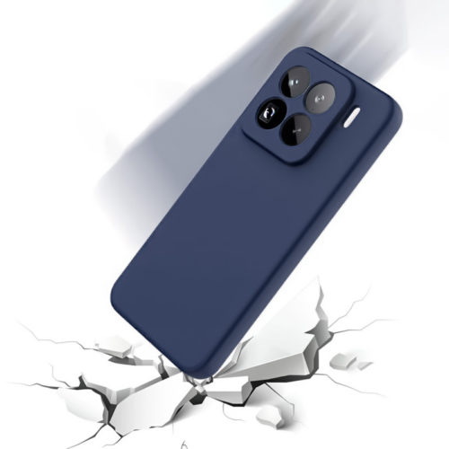 Силиконов калъф за Xiaomi 15 син предпазва при падане