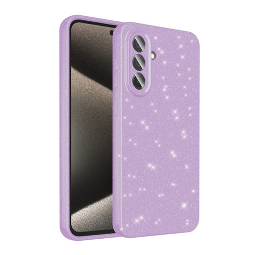 Бляскав калъф с брокати за Samsung Galaxy A36 лилав