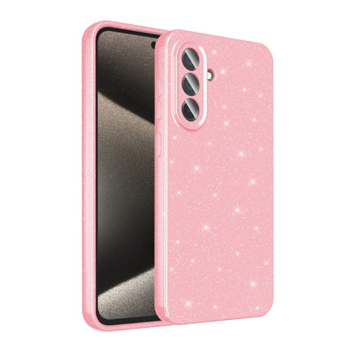 Бляскав калъф с брокати за Samsung Galaxy A36 розов