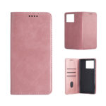 Кожен калъф с магнитен капак за Honor X8b розов