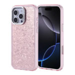 Луксозен бляскав калъф за iPhone 16 Pro Max розов