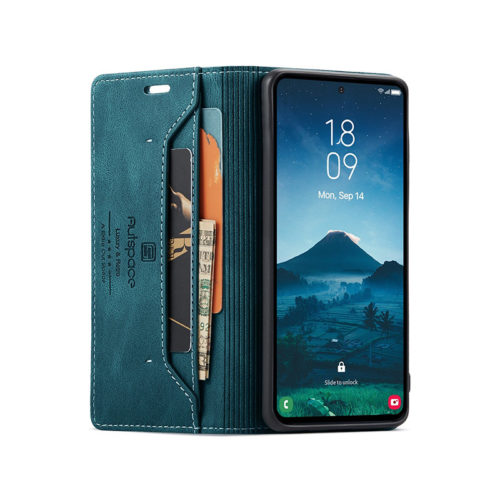 Оригинален кожен калъф за Honor 200 Smart син 11