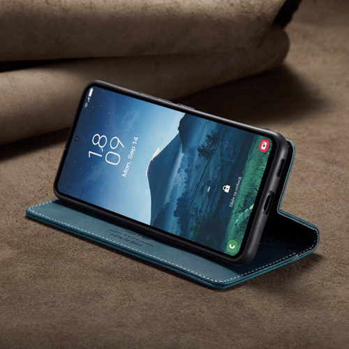 Оригинален кожен калъф за Honor 200 Smart син 2